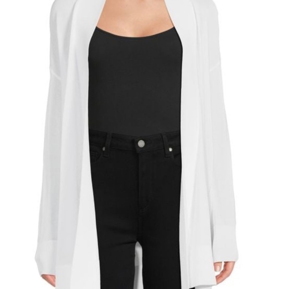 Long white open cardigan - Picture 3 of 4